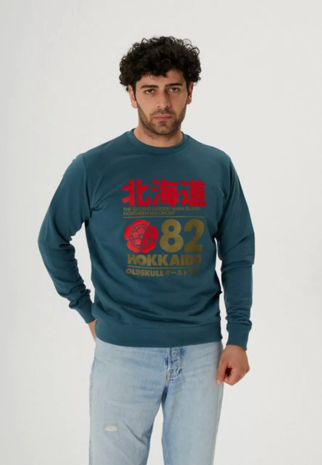 Oldskull Sweatshirt Retro Japan Island Graphic günstig online kaufen