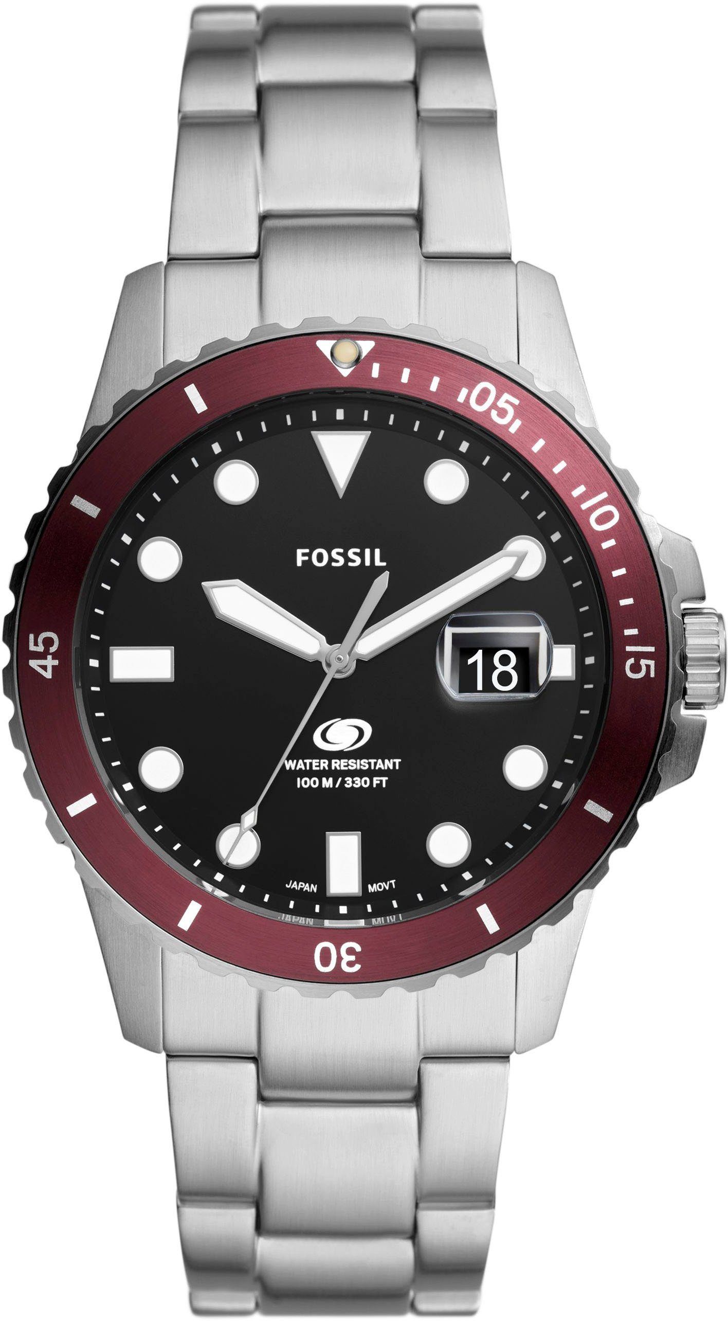 Fossil Quarzuhr FOSSIL BLUE FS6013, Armbanduhr, günstig online kaufen