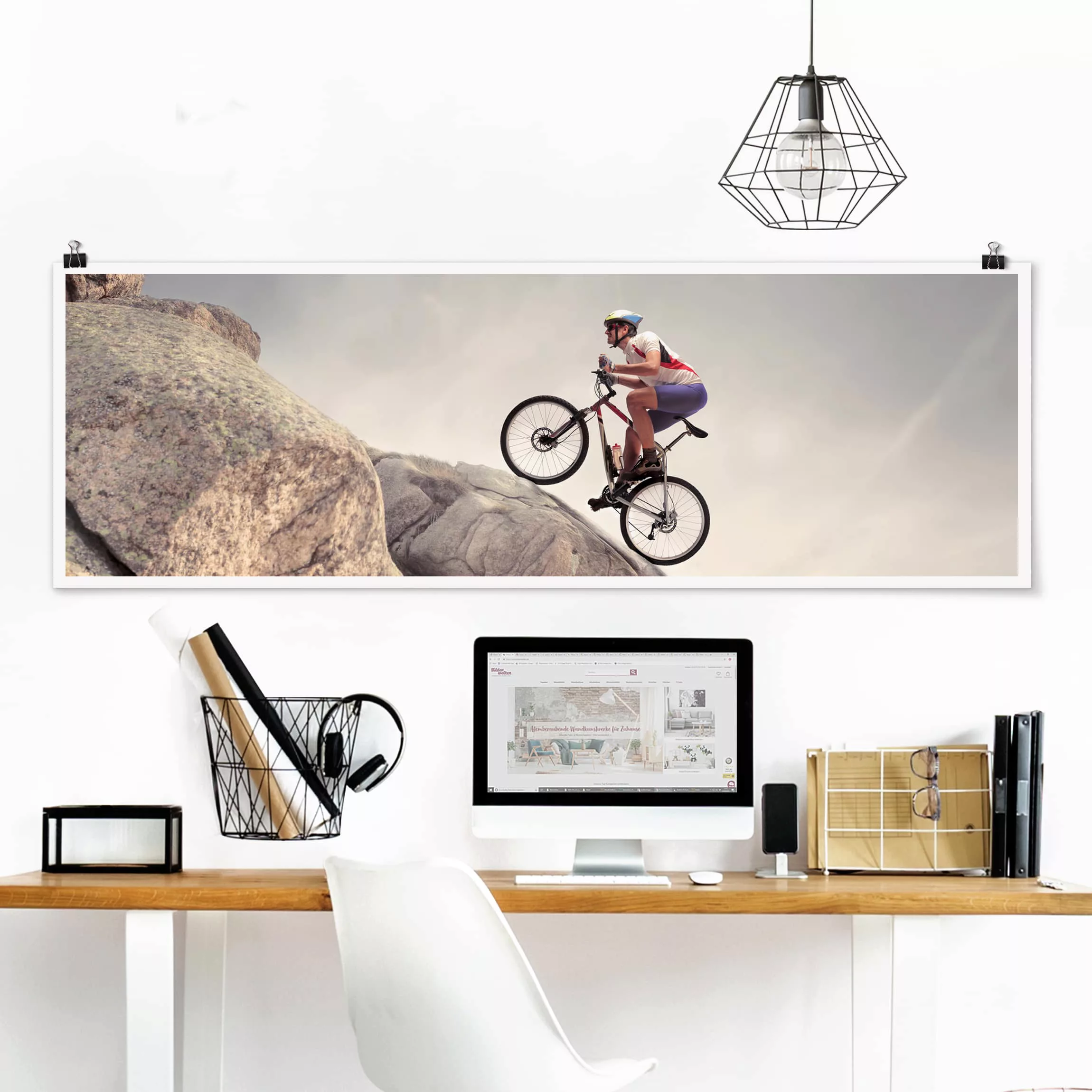 Panorama Poster Sport Riding Up That Hill günstig online kaufen