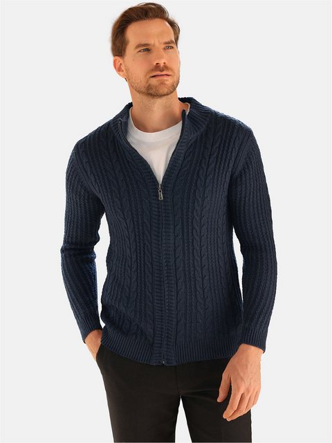 Allthemen Cardigan Herren Strickjacke mit Reißverschluss Grobstrick mit Ste günstig online kaufen