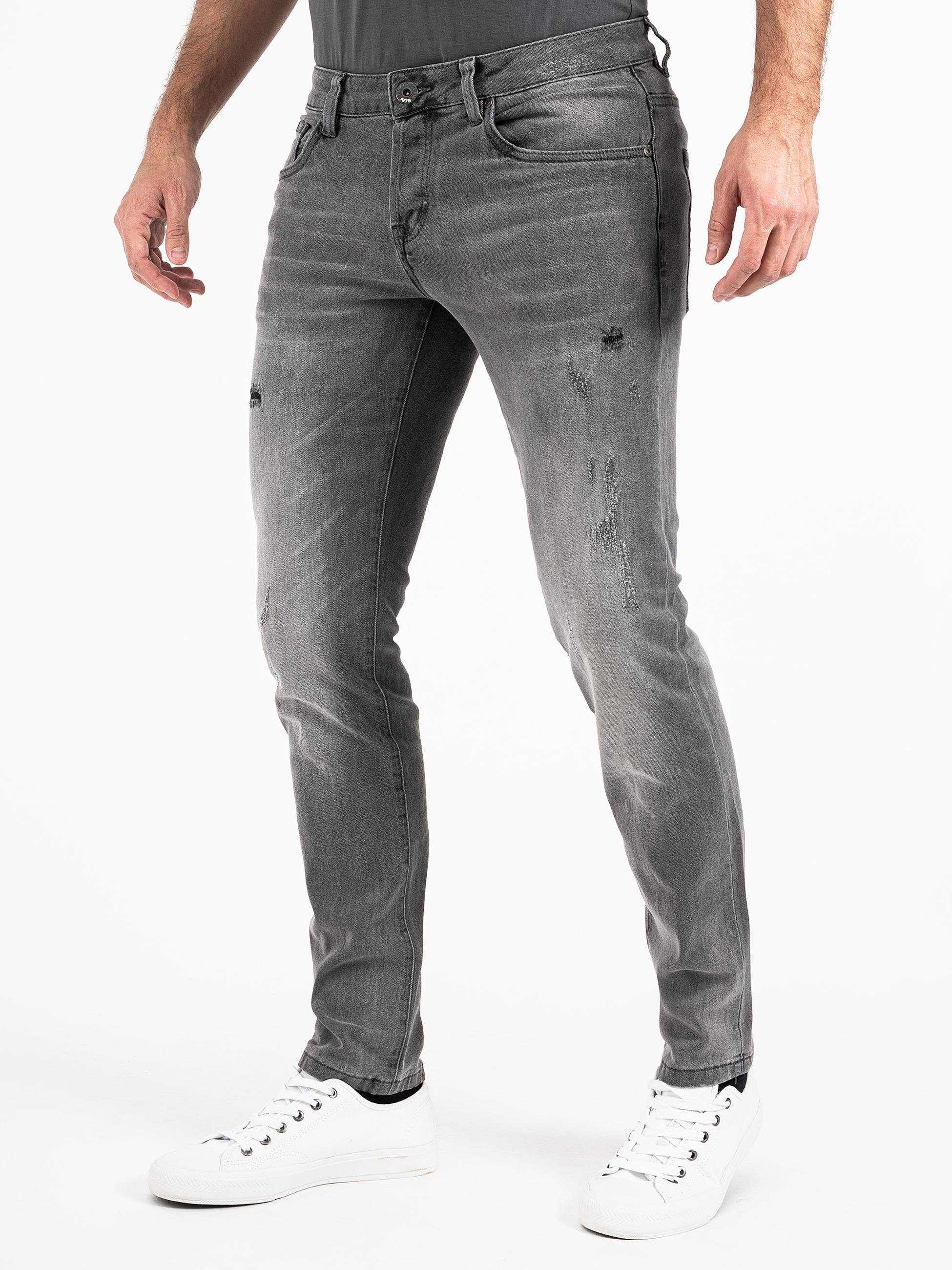 PEAK TIME Slim-fit-Jeans "München", Herren Jeans mit Stretch-Bund und Destr günstig online kaufen