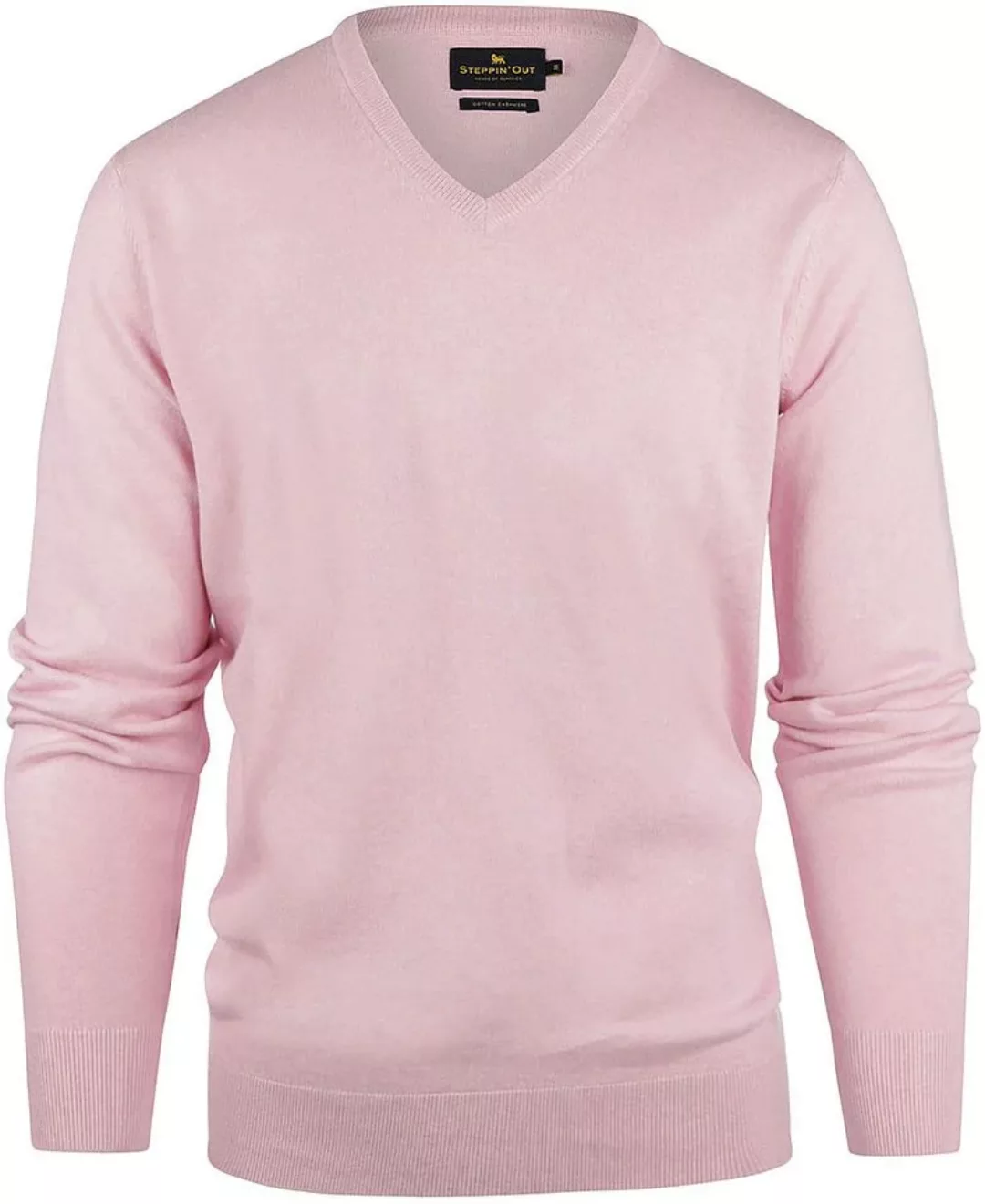 Steppin' Out Pullover Cashmere V-Ausschnitt Rosa - Größe XXL günstig online kaufen