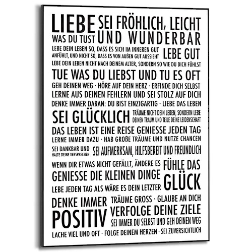 Reinders Poster "Positiv Leben" günstig online kaufen