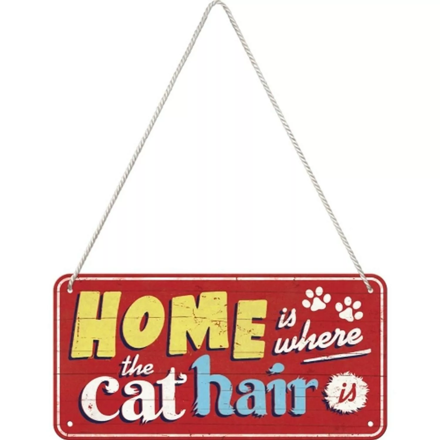 Nostalgic-Art Hängeschild Animal Club Home Is Where The Cat Hair Is günstig online kaufen