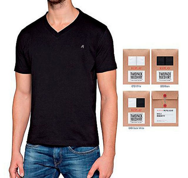 Replay V-Shirt Classic Basic T-Shirt (Set, 2-tlg) günstig online kaufen