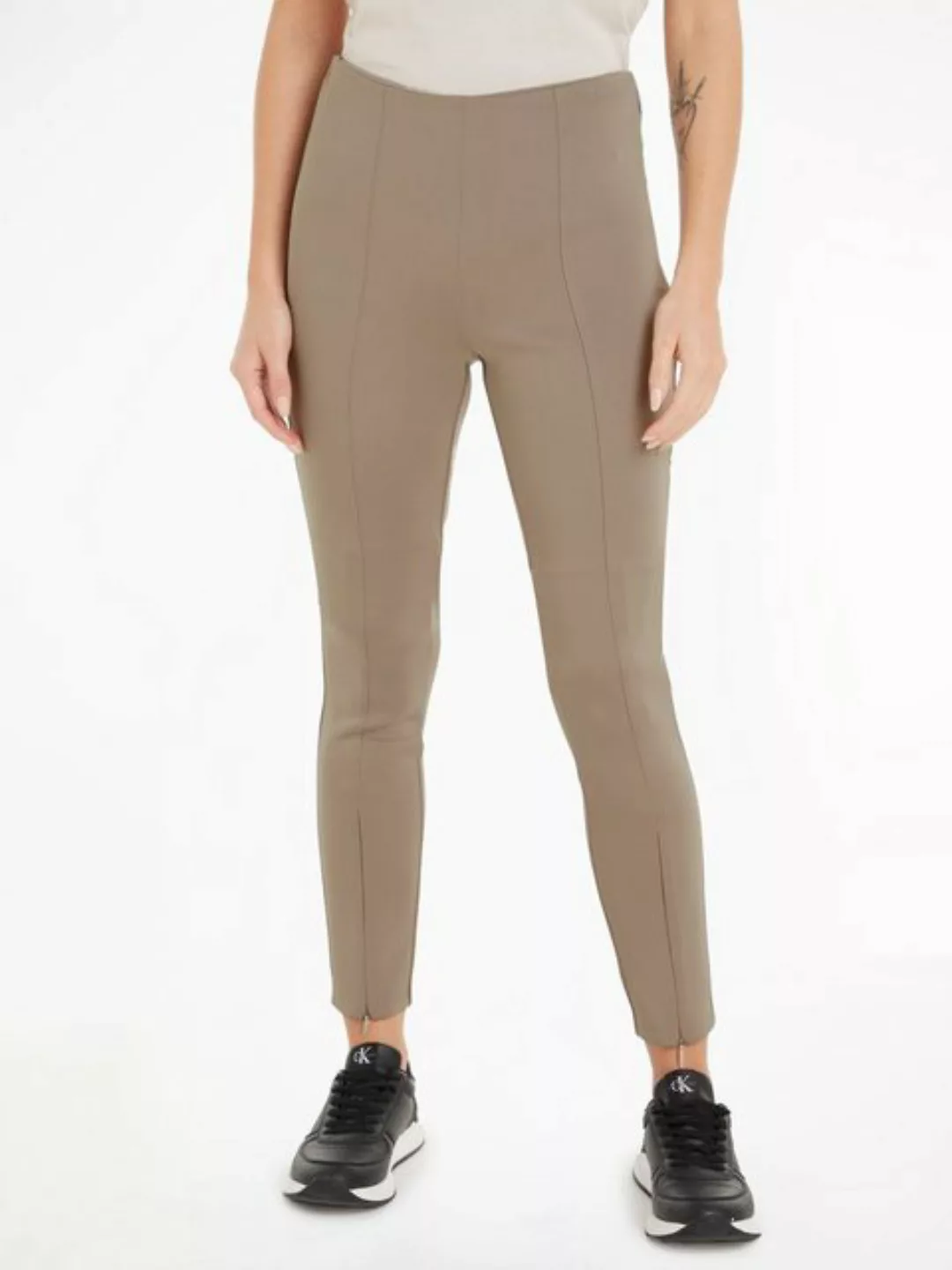 Calvin Klein Leggings TECHNICAL KNIT LEGGING mit Reißverschluss am Beinabsc günstig online kaufen