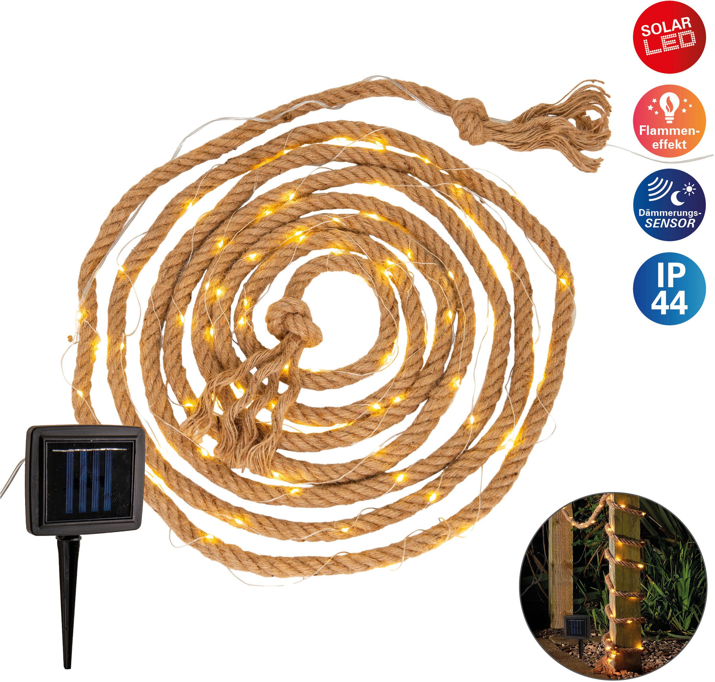 näve LED Solarleuchte "Solar-Lichterkette "CANAMO"", Inkl. Dämmerungssensor günstig online kaufen