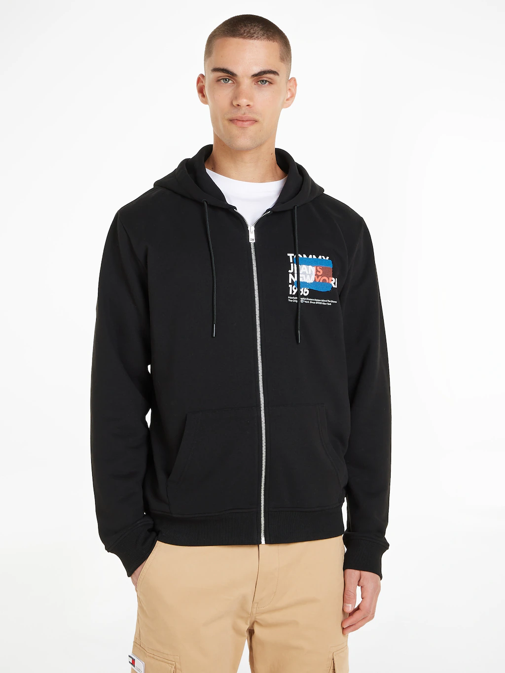 Tommy Jeans Sweatjacke "TJM REG GRAFFITI ZIP TRU", beidseitig bedruckt mit günstig online kaufen