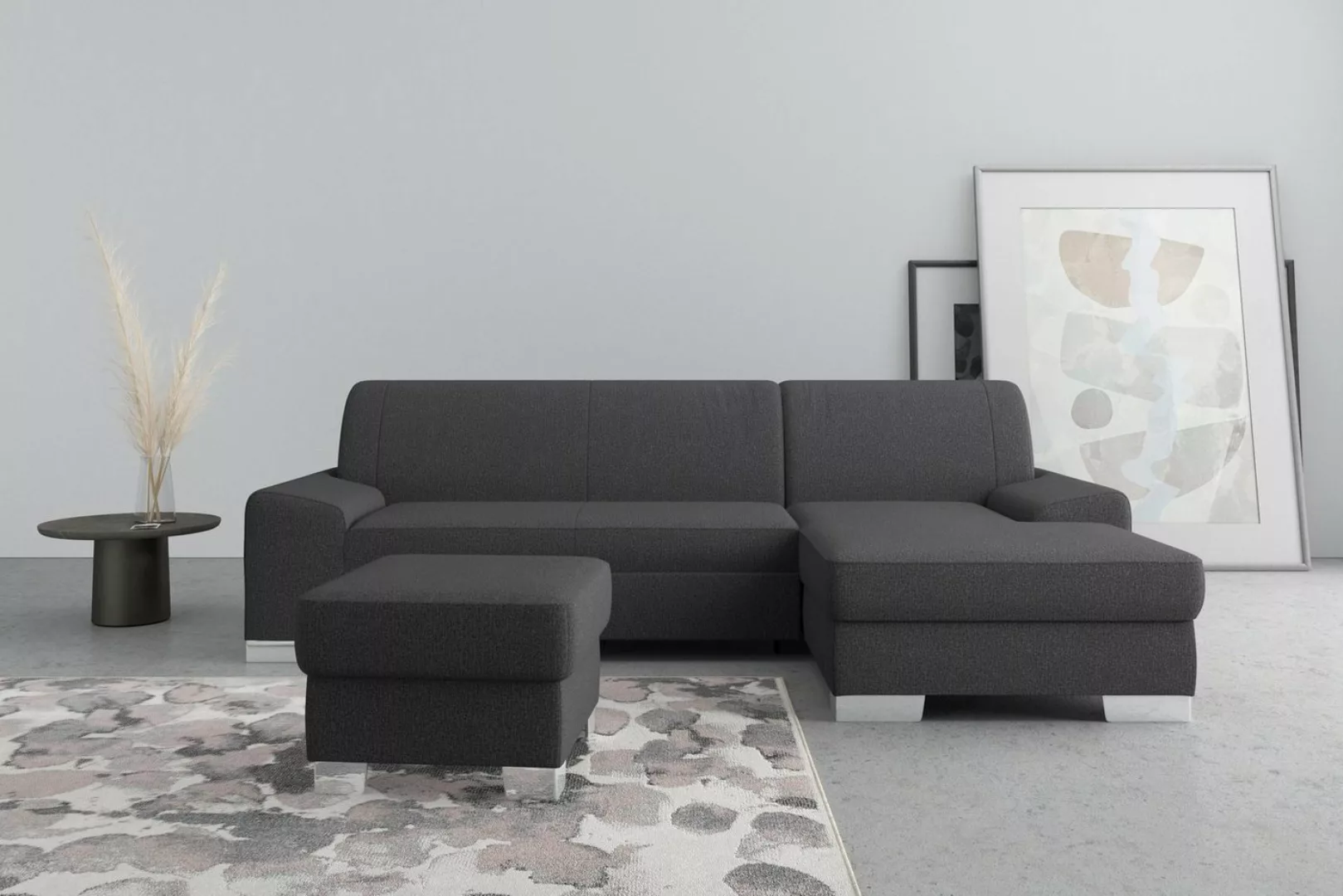 DOMO collection Ecksofa Anzio, wahlweise mit Bettfunktion und Federkern günstig online kaufen