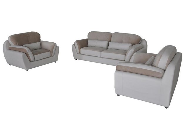 Xlmoebel Ecksofa Sofa Sitzgruppe Polstermöbel Set 3+1+1 Sofas mit USB-Ansch günstig online kaufen