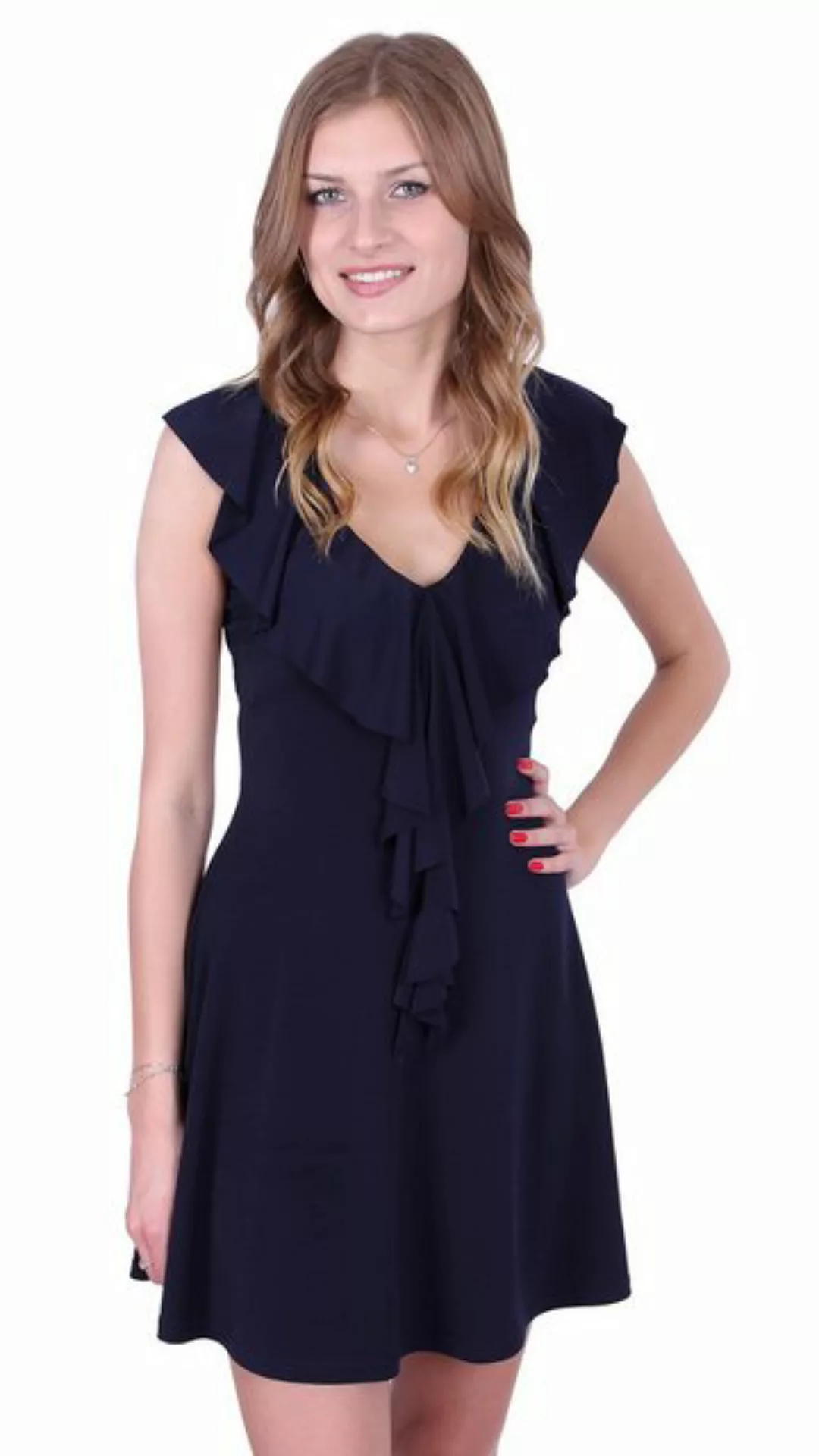 Sarcia.eu Minikleid Sexy Mini Kleid mit V-Ausschnitt und Rüschen A-Linie Du günstig online kaufen