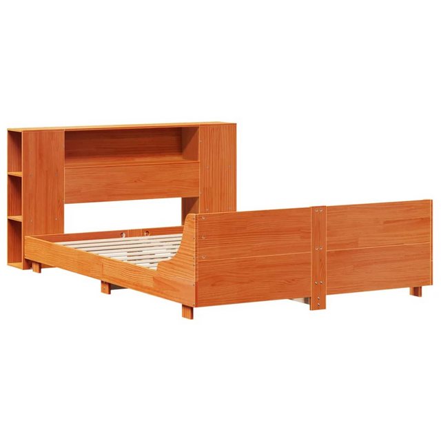 vidaXL Bett, Massivholzbett ohne Matratze Wachsbraun 120x200 cm Kiefernholz günstig online kaufen