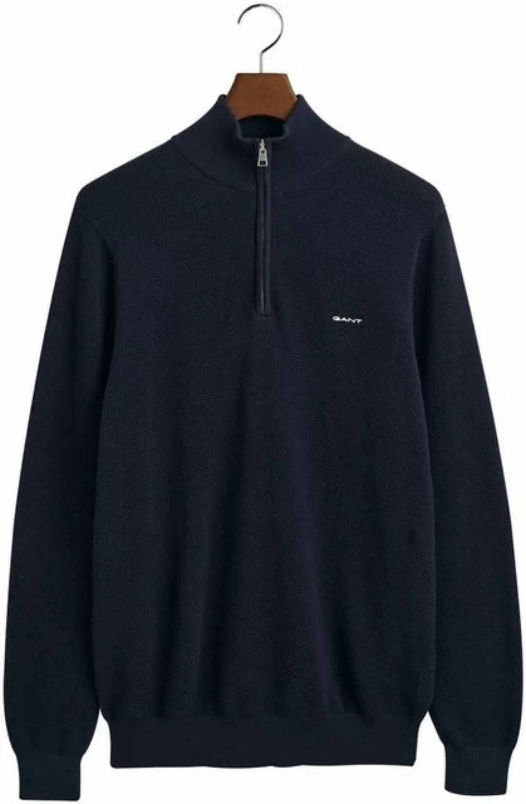 Gant Troyer COTTON PIQUE HALF ZIP mit Piqué-Struktur günstig online kaufen