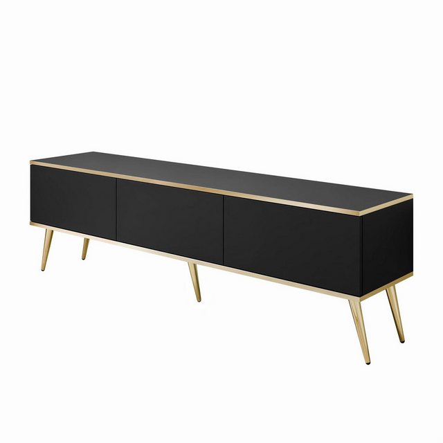 ALLHOUSE24 TV-Schrank SENSO 175 cm Unterschrank TV Lowboard Gold Metall Füß günstig online kaufen