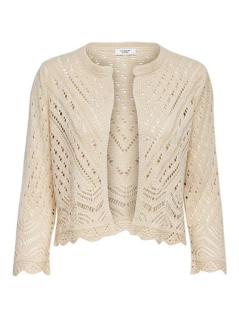 JACQUELINE de YONG Cardigan Kurze Struktur Strickjacke 3/4 Arm Häkelspitze günstig online kaufen