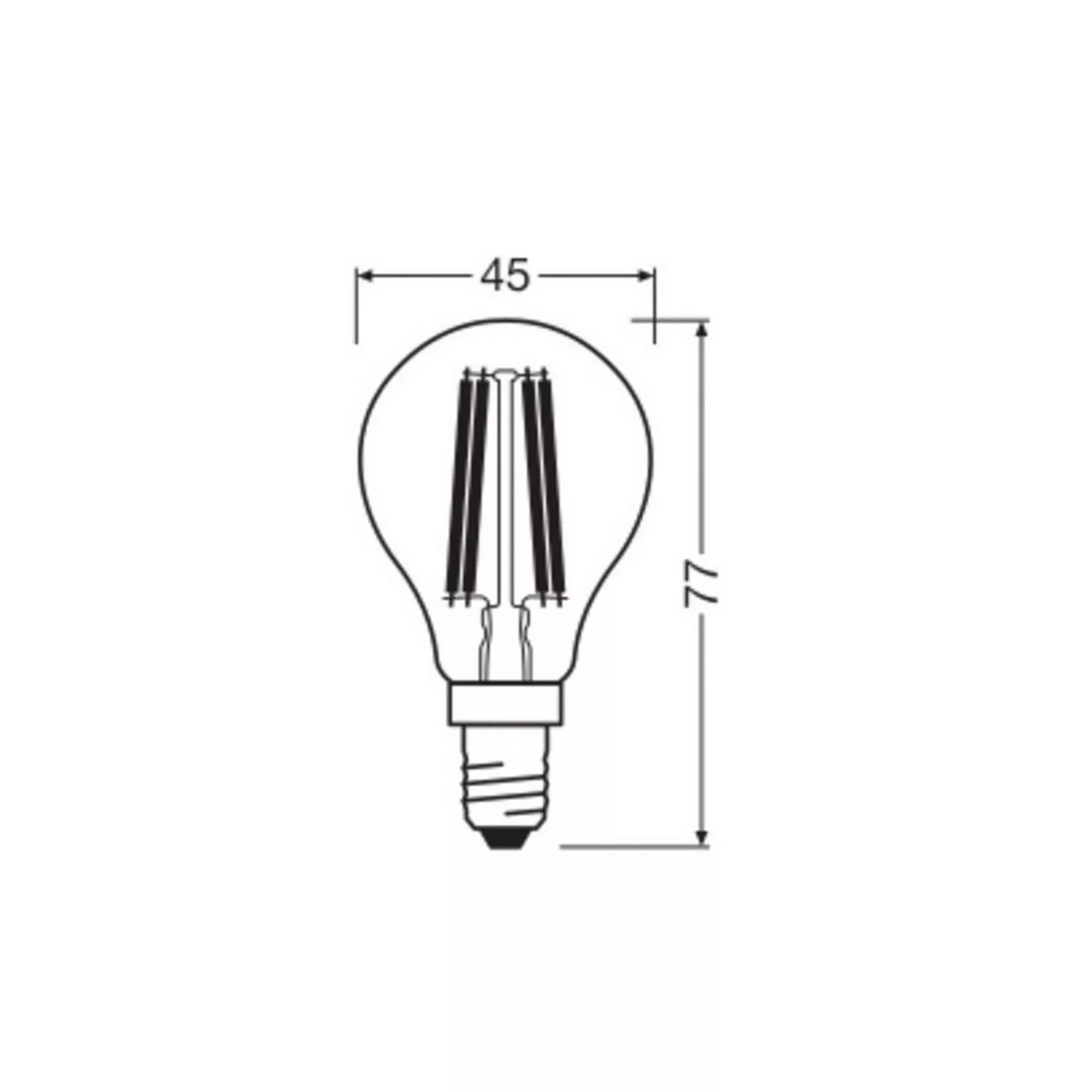 OSRAM LED-Leuchtmittel Tropfen E14 1,2W Filament 4000K 255lm günstig online kaufen