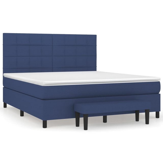 vidaXL Boxspringbett Boxspringbett mit Matratze und Fusshocker Stoff (180 x günstig online kaufen