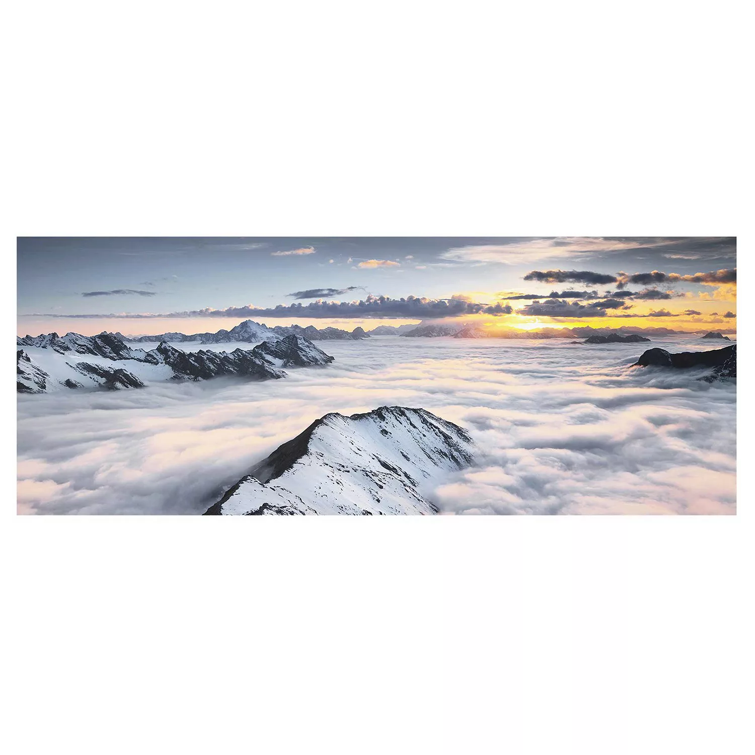 home24 Glasbild Blick über Wolken und Berge günstig online kaufen
