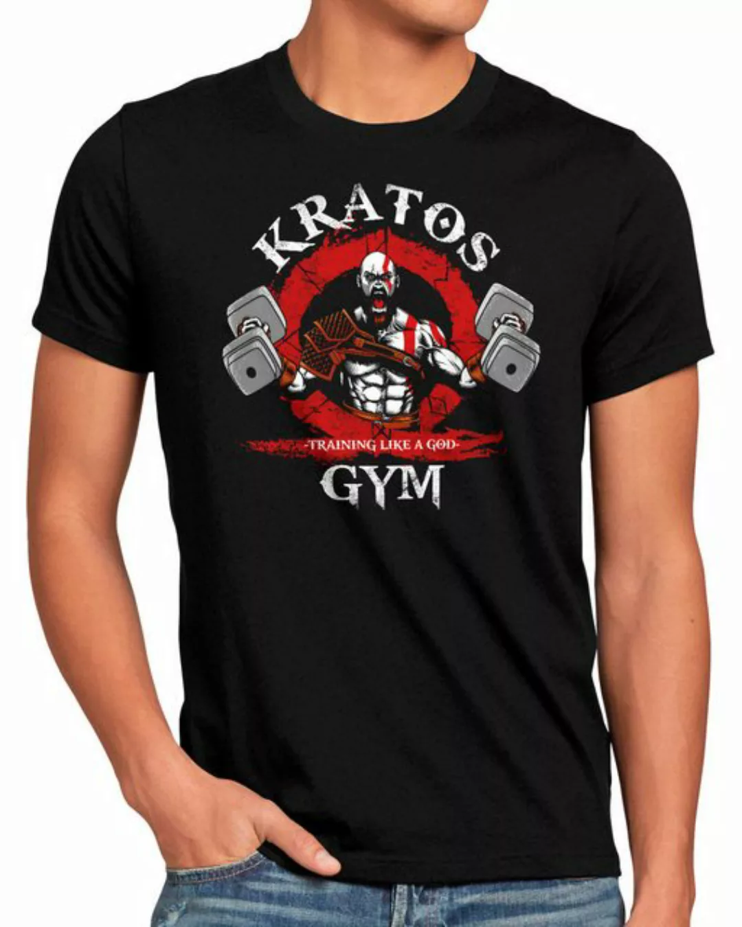 style3 T-Shirt style Train like God god action adventure kratos war gym günstig online kaufen