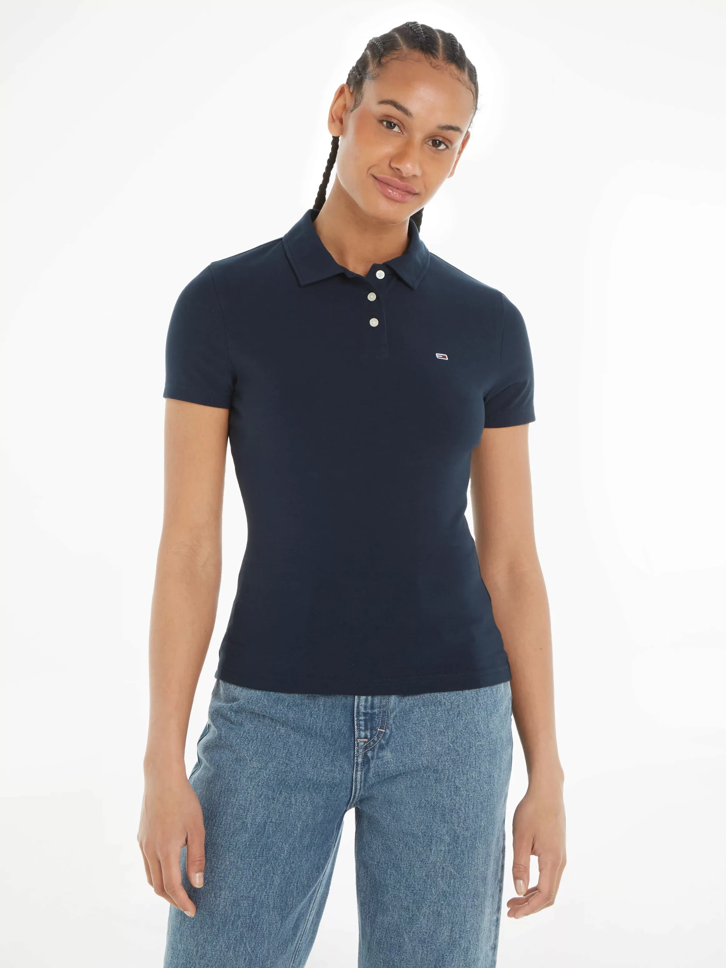Tommy Jeans Poloshirt mit kurzer Knopfleiste günstig online kaufen