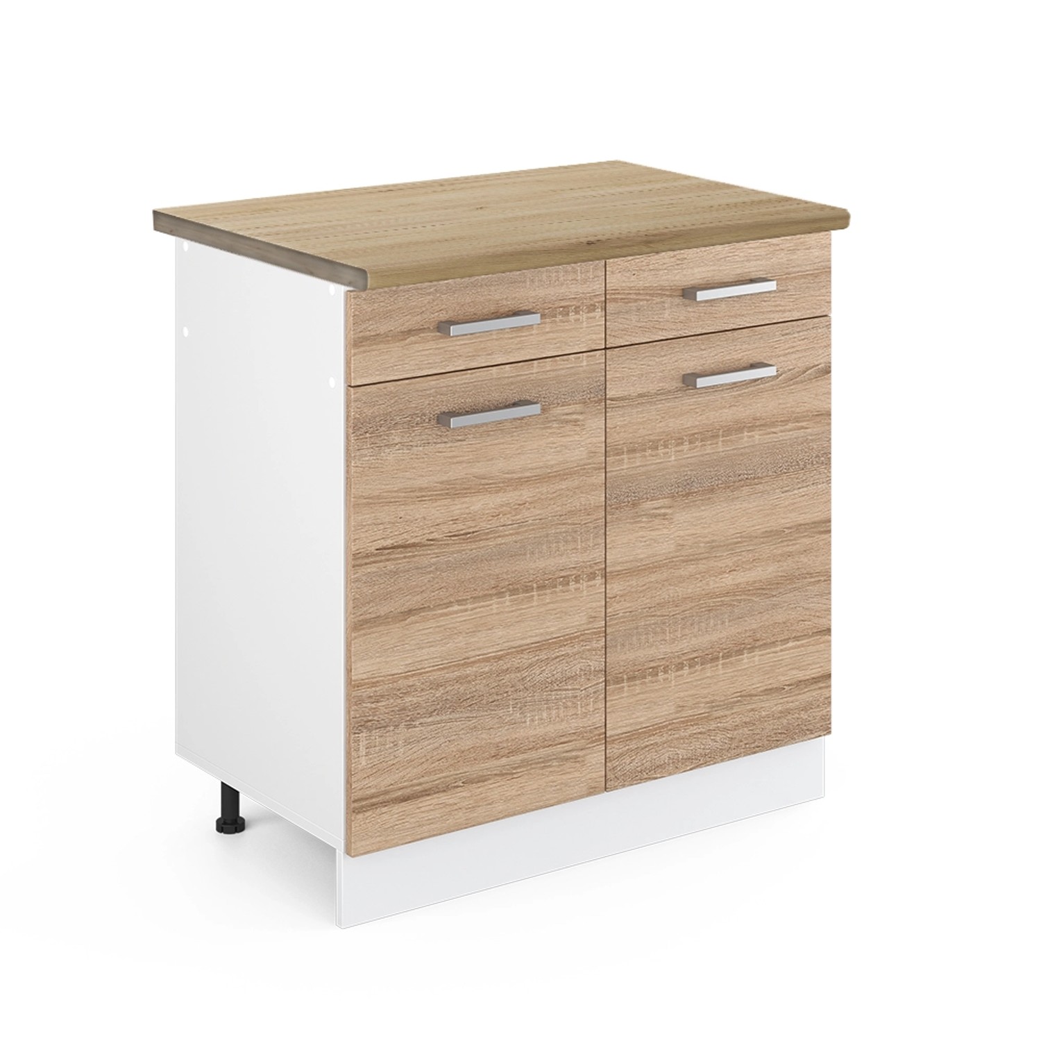 Vicco Unterschrank R-Line, Sonoma/Weiß, 80 cm günstig online kaufen