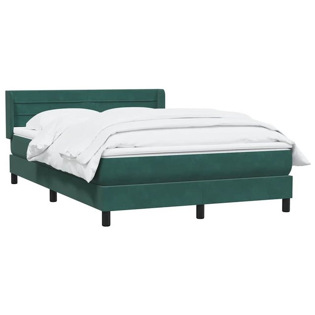 vidaXL Bett Boxspringbett mit Matratze Dunkelgrün 140x210 cm Samt günstig online kaufen