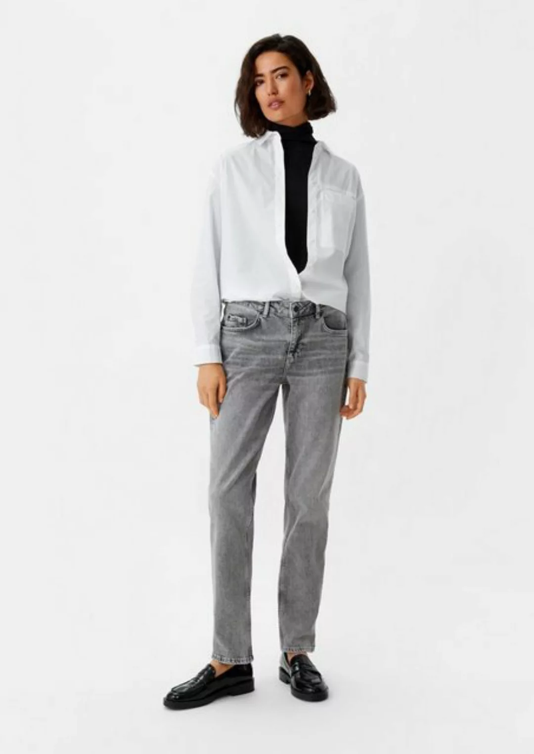 comma casual identity 5-Pocket-Jeans Boyfriend Jeans / Slim Fit / High Rise günstig online kaufen