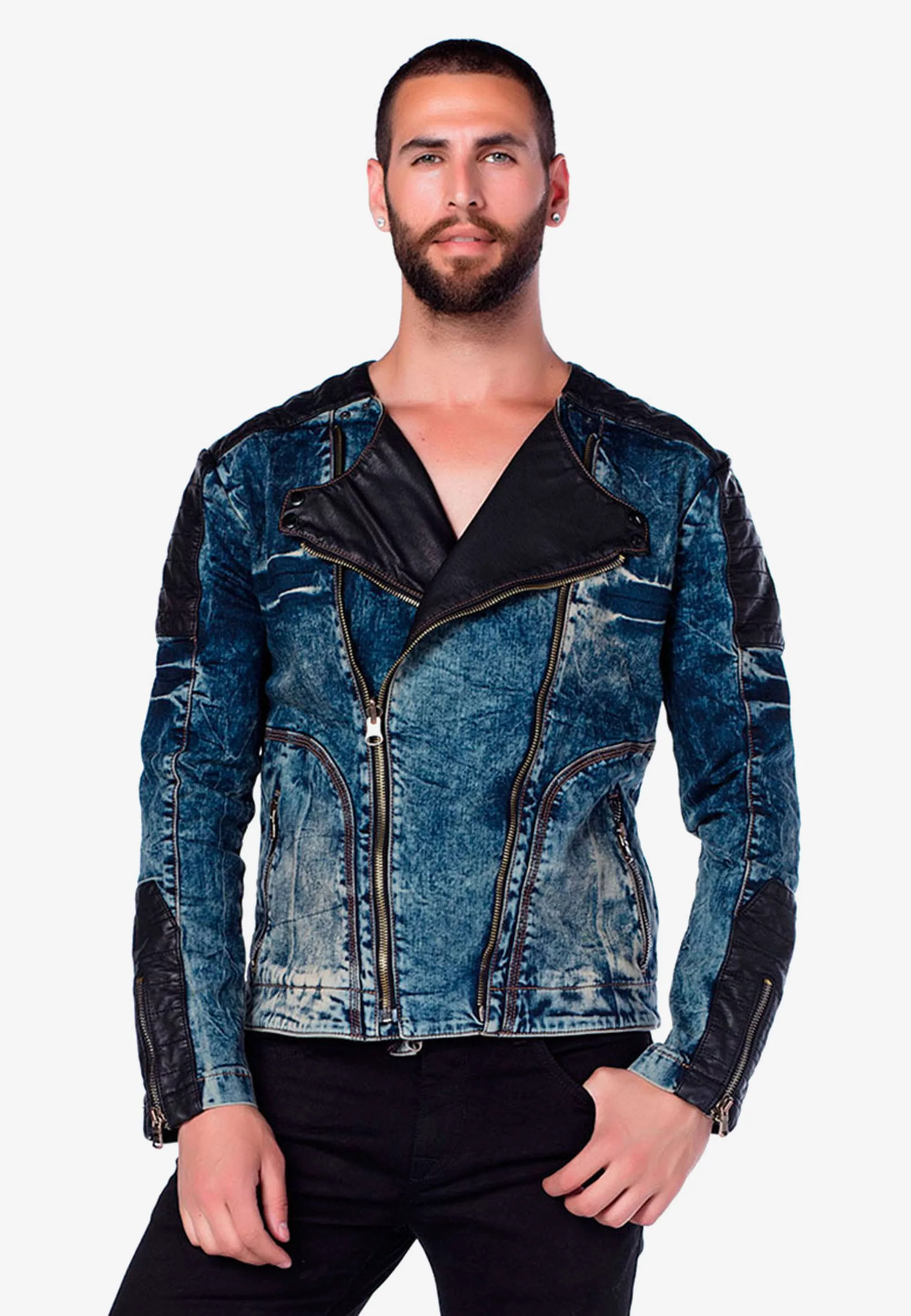 Cipo & Baxx Jeansjacke, im Biker-Style günstig online kaufen