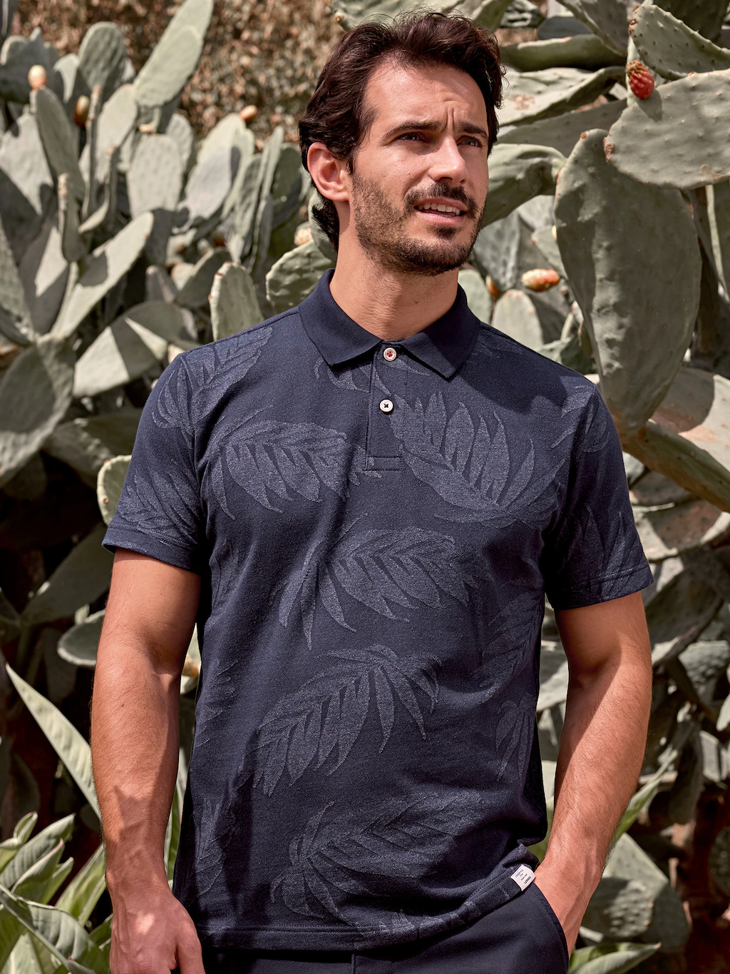 LERROS Poloshirt "LERROS Jacquard Poloshirt für Herren" günstig online kaufen