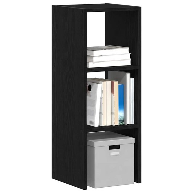 vidaXL Aktenschrank Bücherregal Stapelbar Schwarz Eichen-Optik 30x30x80 cm günstig online kaufen