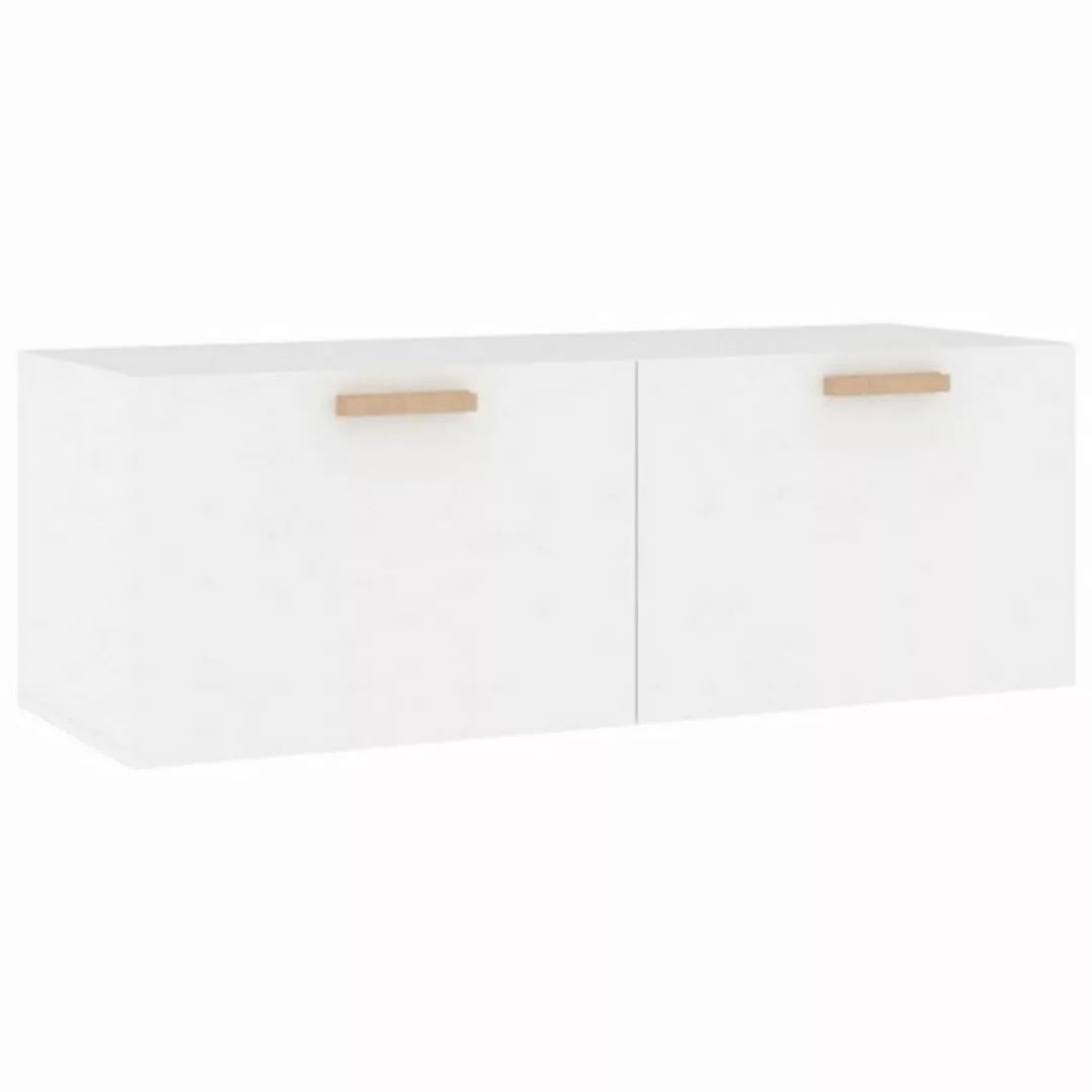vidaXL Fächerschrank Wandschrank Weiß 100x36,5x35 cm Holzwerkstoff (1-St) günstig online kaufen