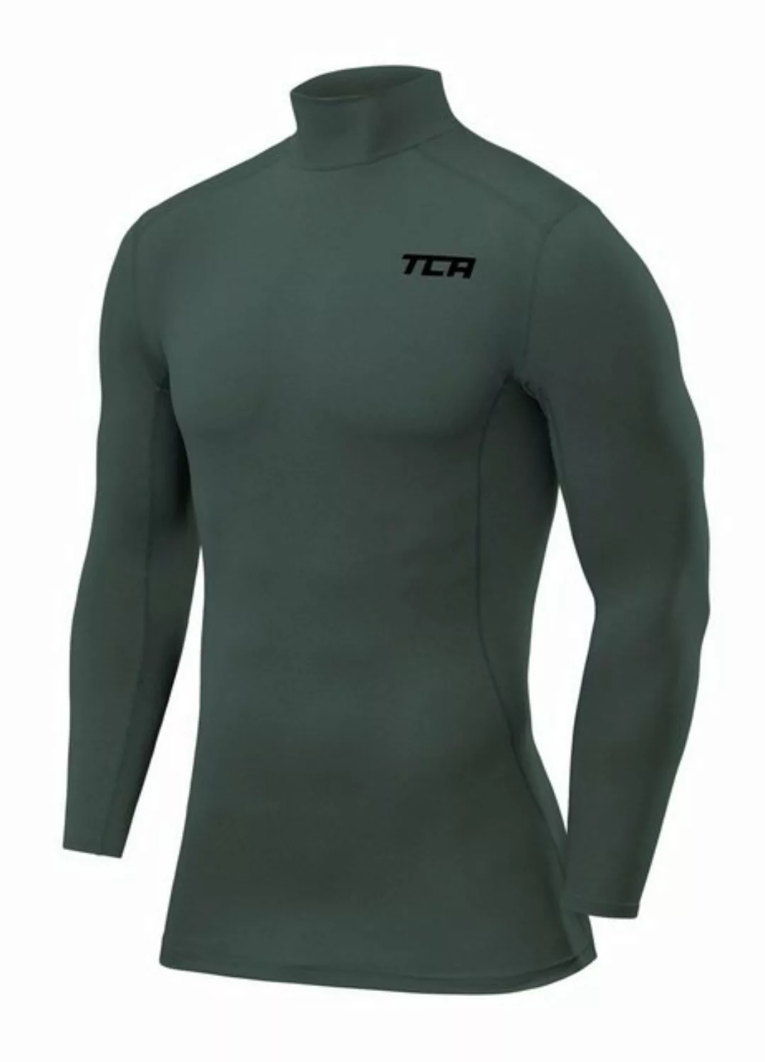 TCA Langarmshirt TCA Herren Kompression Langarm Thermo Oberteil - Dunkelgrü günstig online kaufen