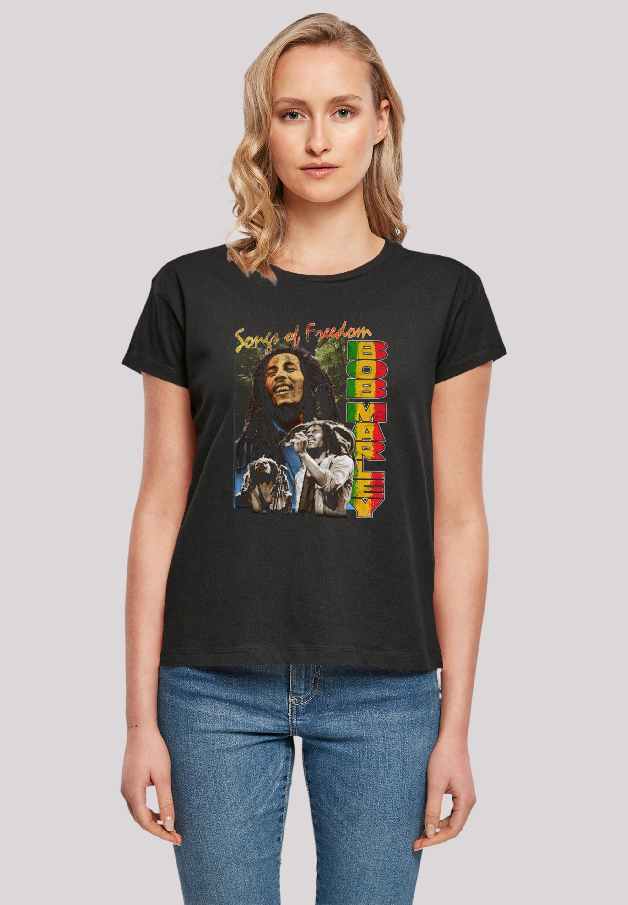 F4NT4STIC T-Shirt "Bob Marley Freedom Vintage Reggae Music", Premium Qualit günstig online kaufen