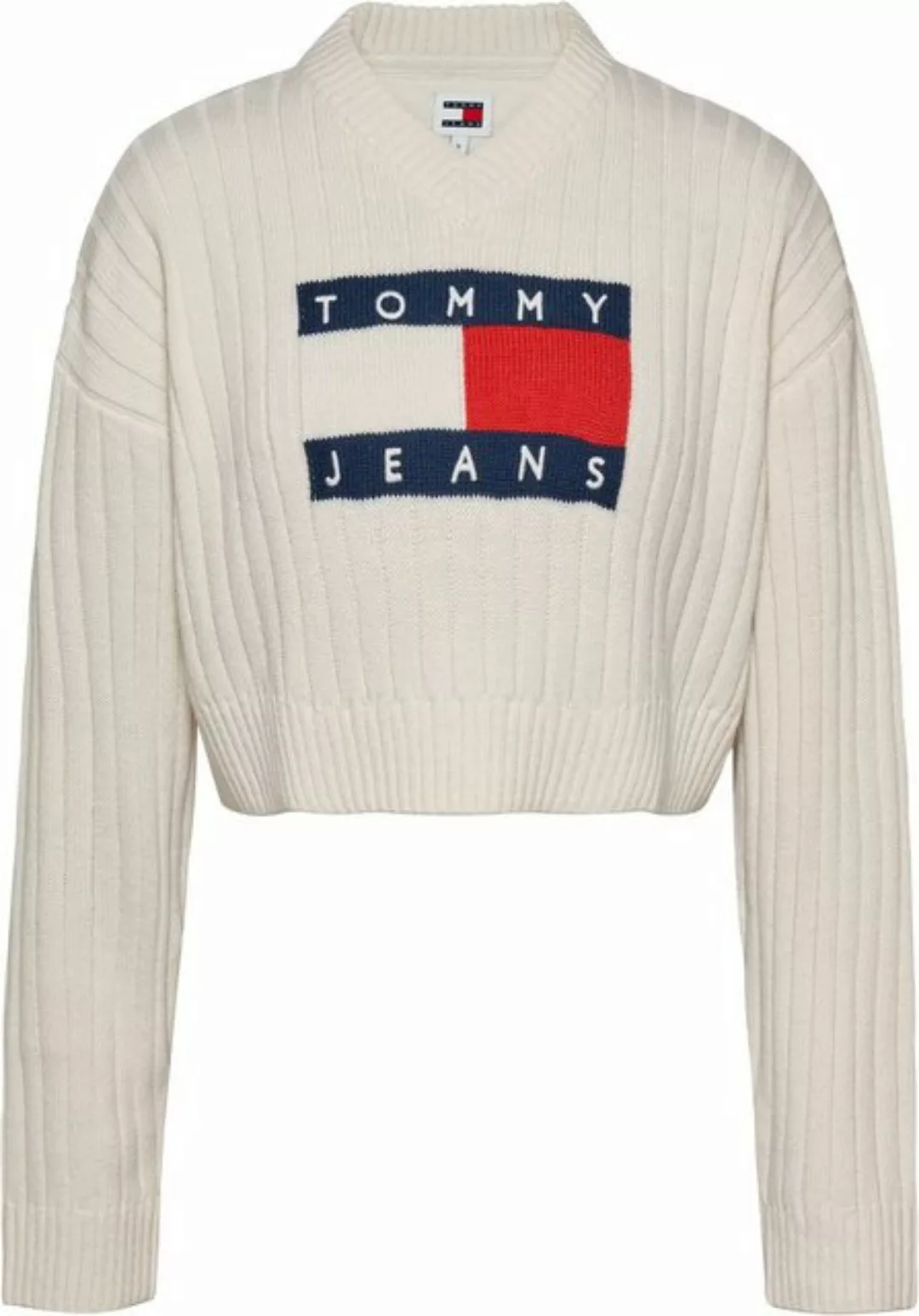 Tommy Jeans Strickpullover TJW VNCK CENTER FLAG SWEATER EXT mit Tommy Jeans günstig online kaufen