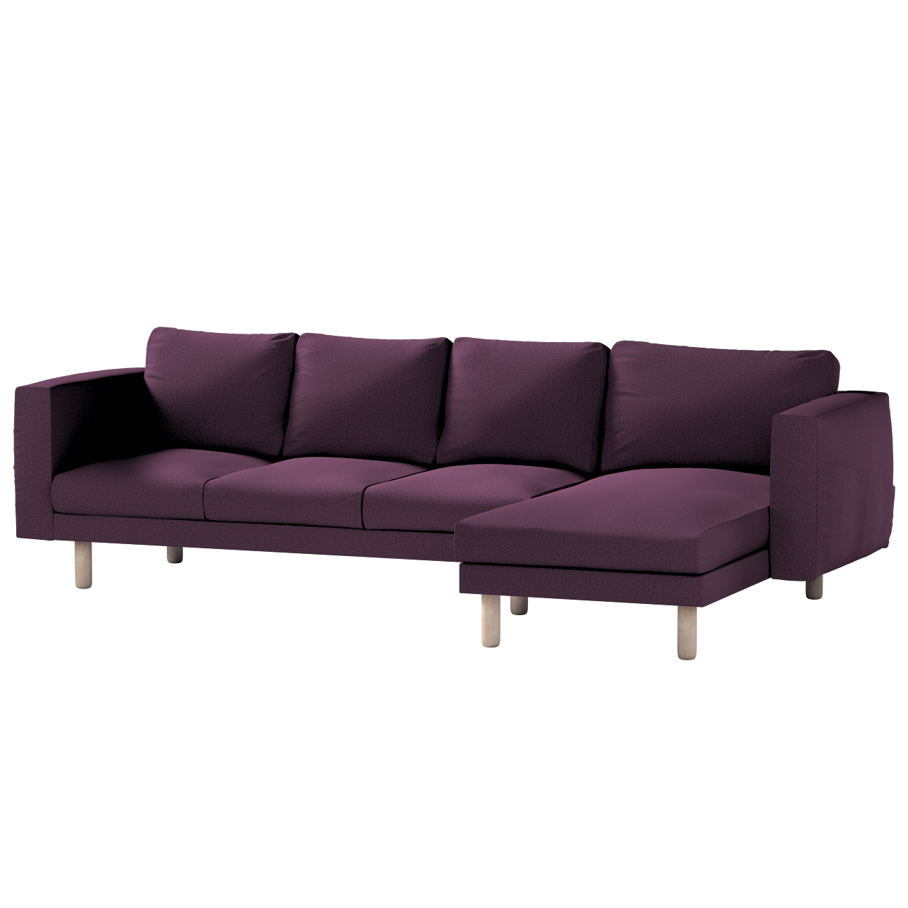 Bezug für Norsborg 4-Sitzer Sofa mit Recamiere, pflaume, Norsborg Bezug für günstig online kaufen
