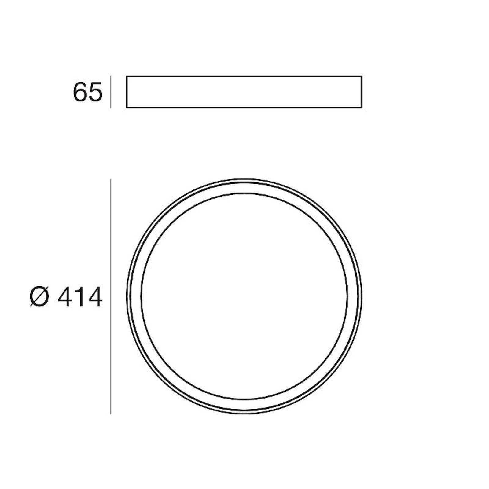 LED-Deckenleuchte Tara R, Ø 41,4 cm, schwarz, Alu, 3.000 K günstig online kaufen