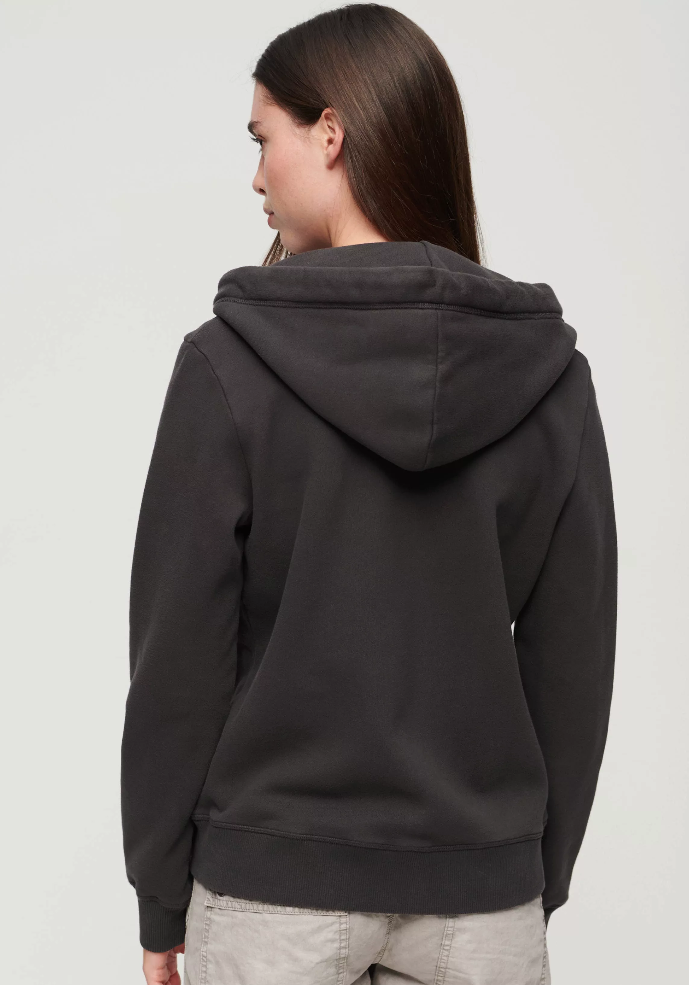 Superdry Kapuzensweatjacke "ESSENTIAL LOGO ZIP HOODIE", mit Logostickerei günstig online kaufen