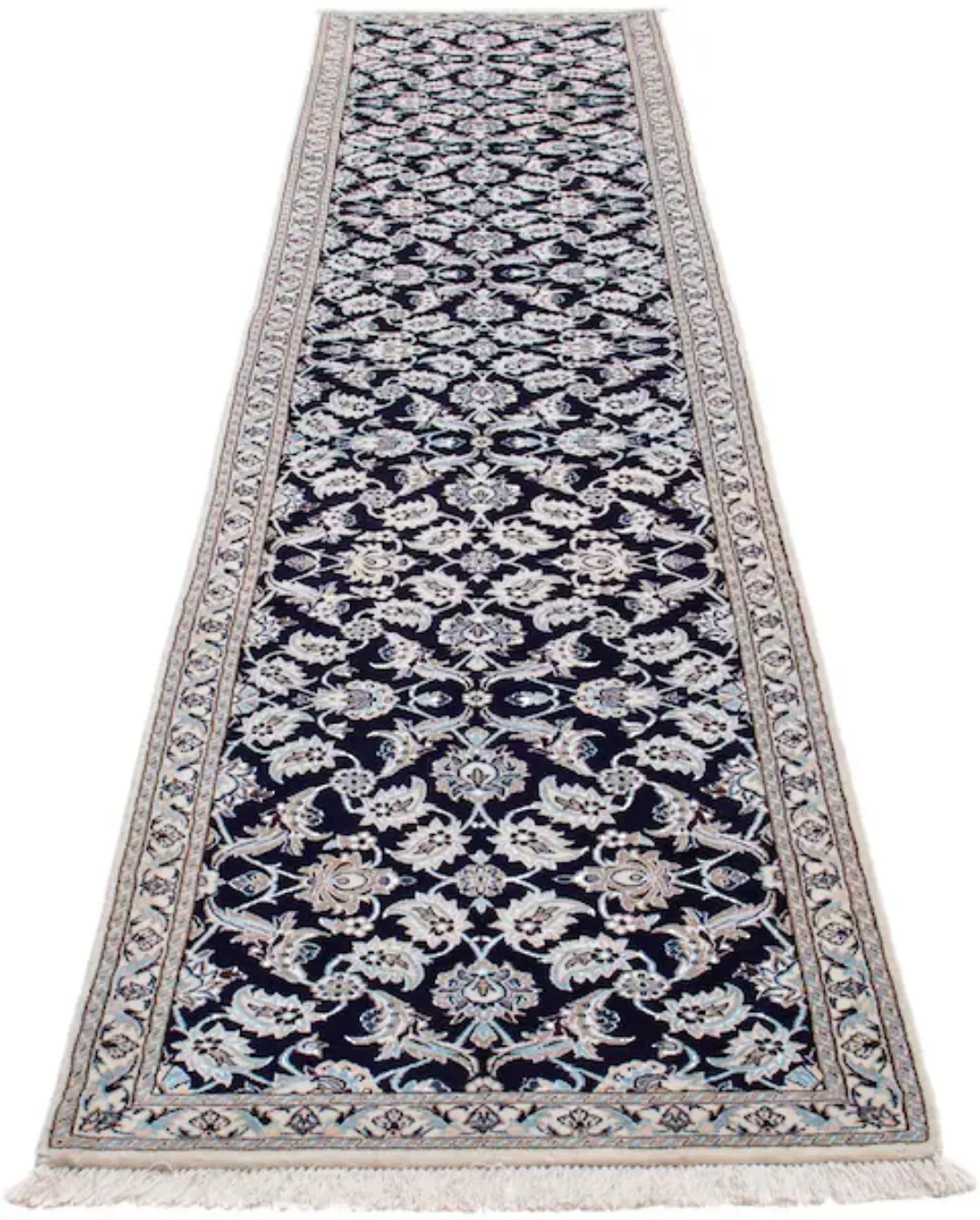 morgenland Orientteppich »Perser - Nain - Royal - 367 x 75 cm - dunkelblau« günstig online kaufen