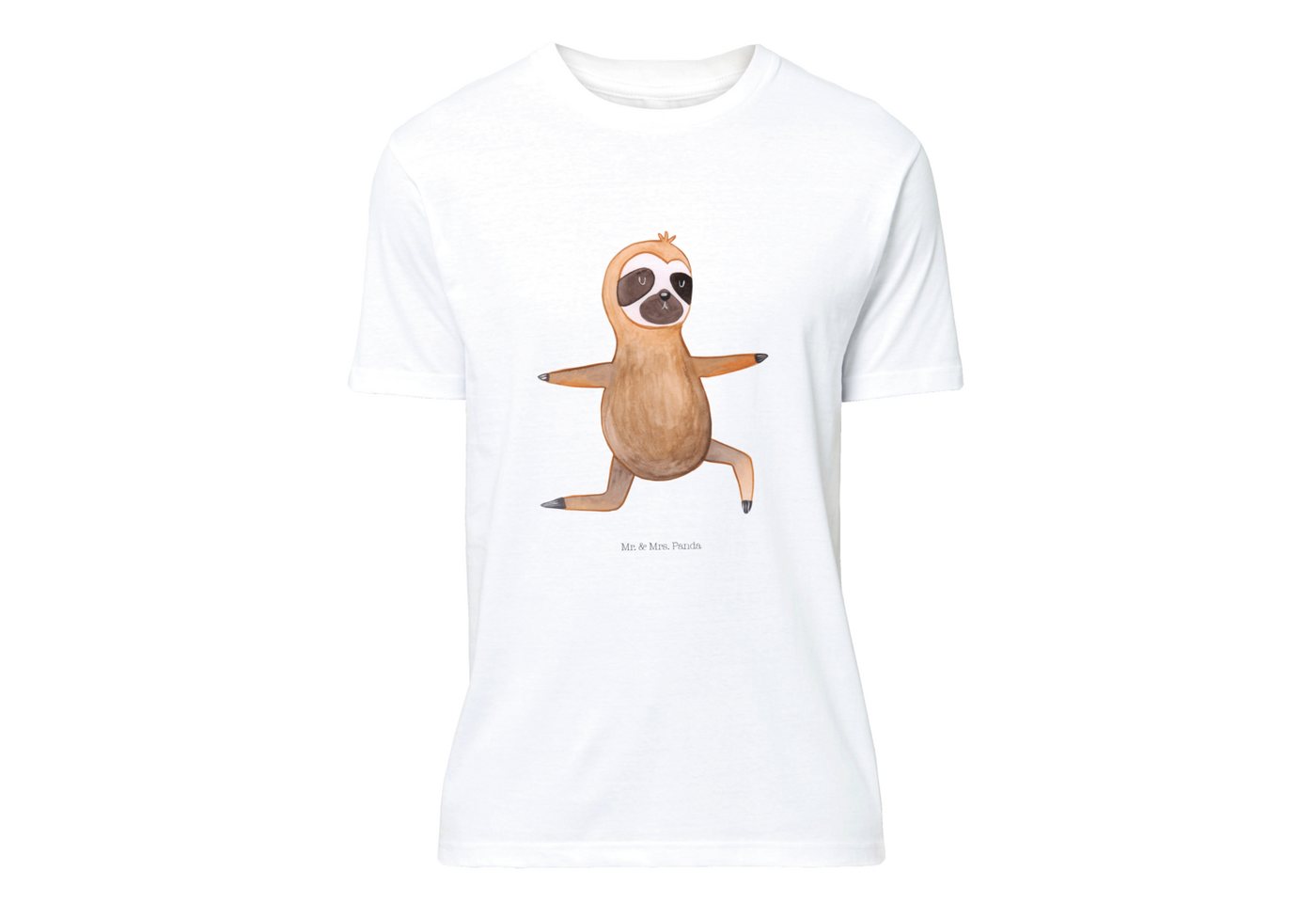 Mr. & Mrs. Panda T-Shirt Faultier Yoga - Weiß - Geschenk, Krieger, Shirt, T günstig online kaufen