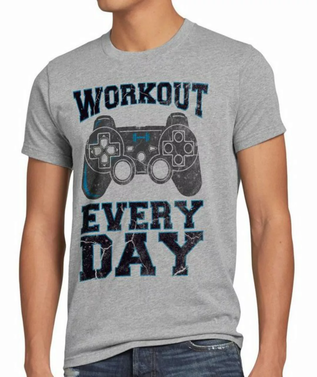 style3 Print-Shirt Herren T-Shirt Workout Gamer play sport station kontroll günstig online kaufen