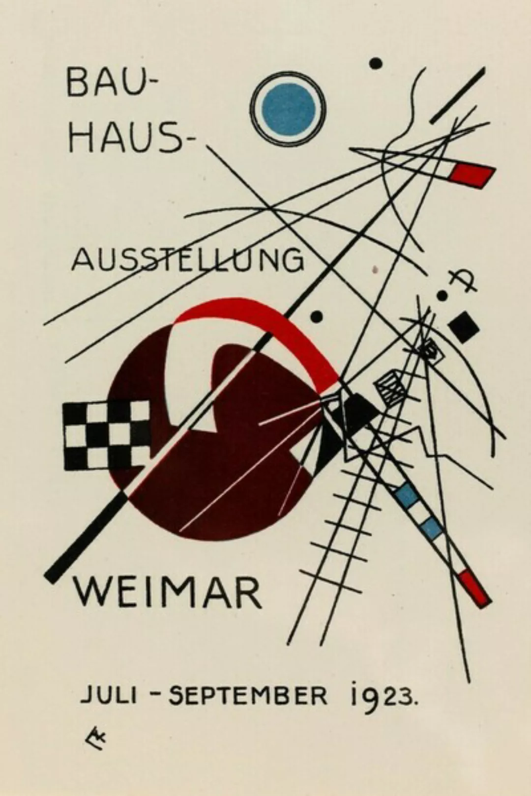 Poster / Leinwandbild - Bauhaus Ausstellung Vintage Poster günstig online kaufen