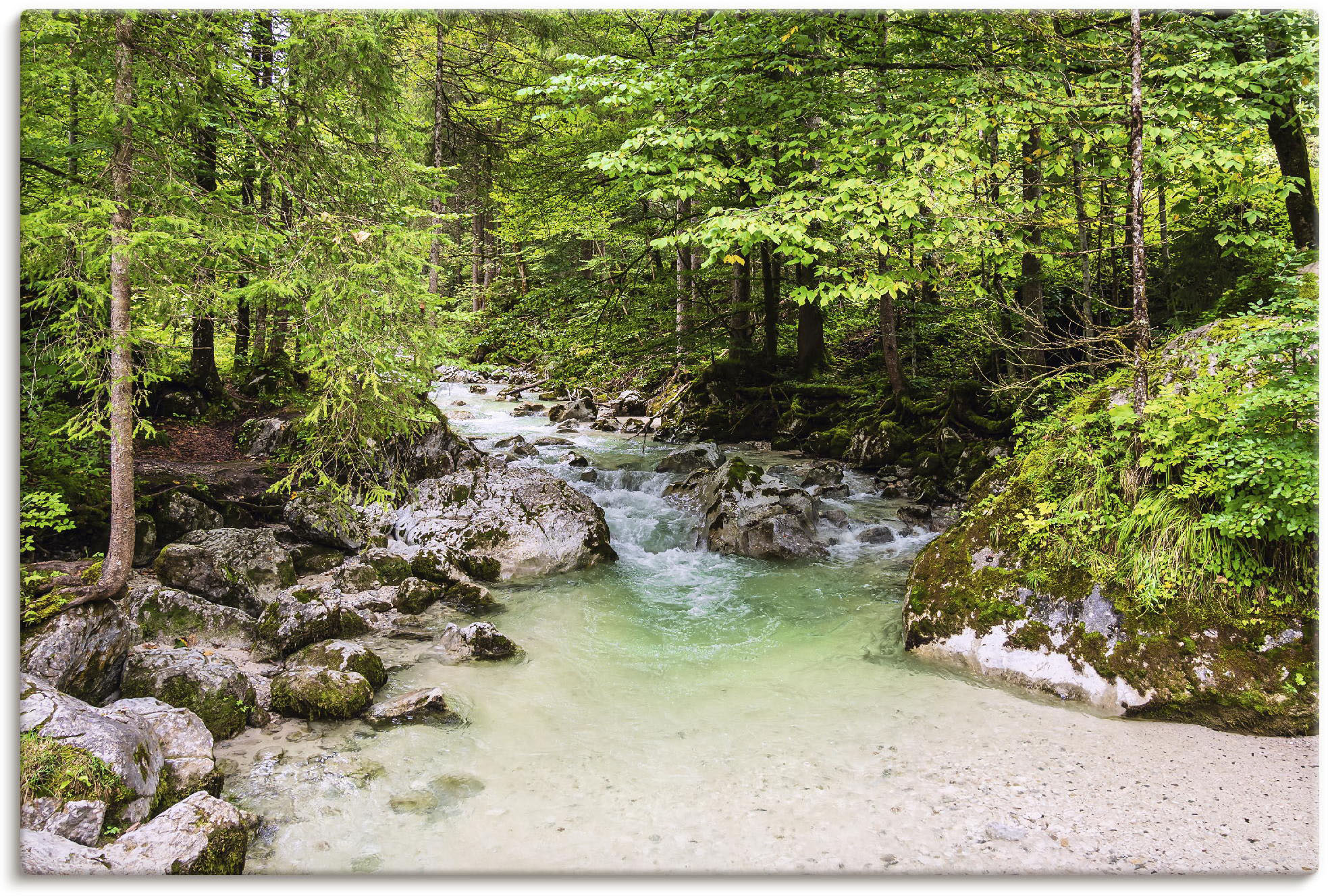 Artland Wandbild »Ramsauer Ache im Zauberwald«, Gewässer, (1 St.), als Lein günstig online kaufen