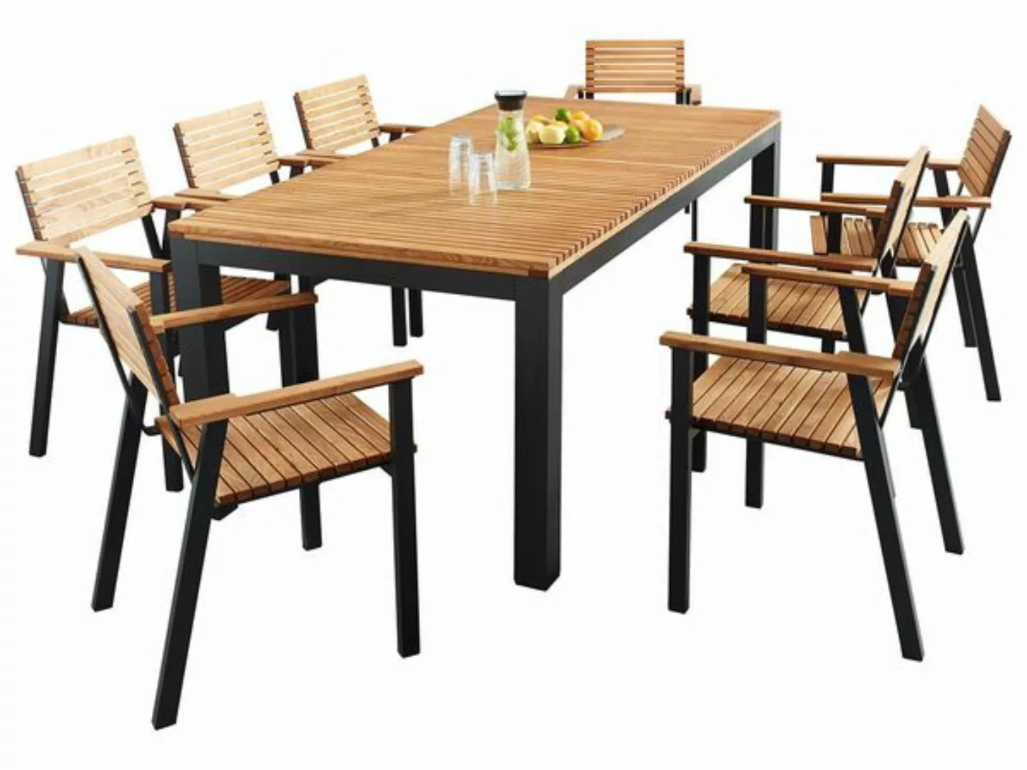 Gartenmöbel-set 'Sassa' 9-teilig, 8 Sessel, 1 Tisch 200 x 100 Cm günstig online kaufen