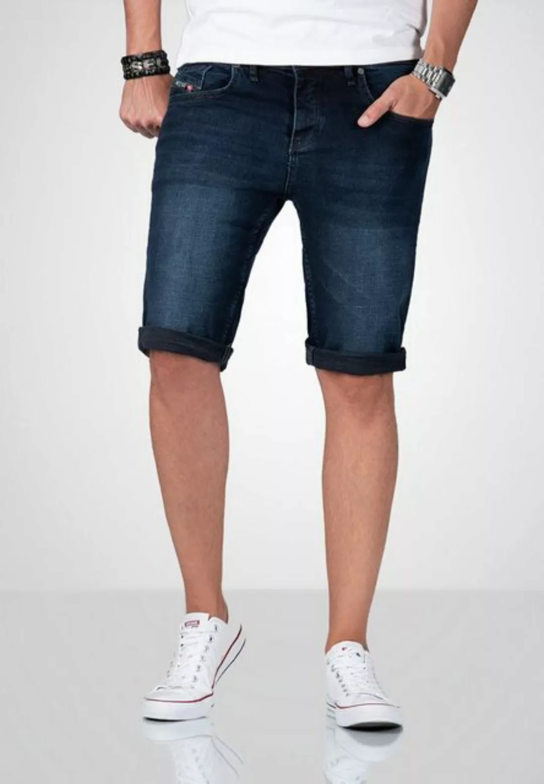 Alessandro Salvarini Jeansshorts ASSomerio mit Knopfverschluss günstig online kaufen