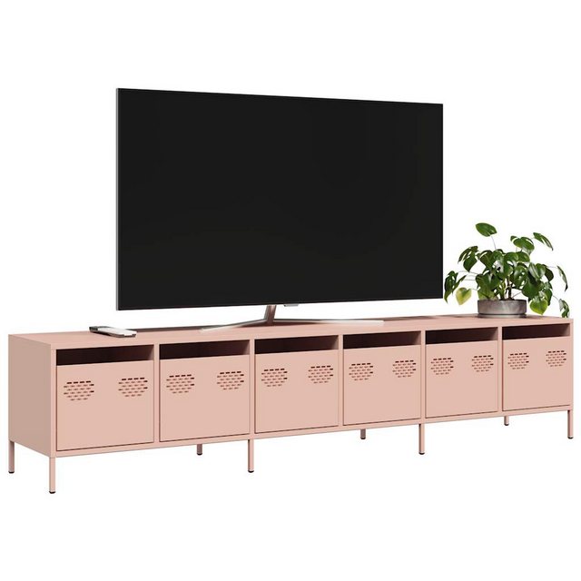 vidaXL Schrankmodule TV-Schrank Rosa 202x39x43,5 cm Kaltgewalzter Stahl günstig online kaufen