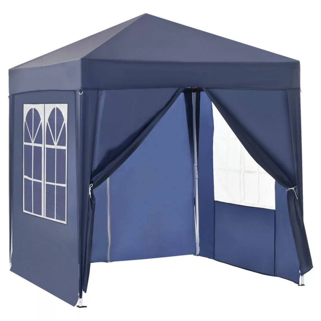 Outsunny Pavillon mit integrierten Klettverschlüssen blau günstig online kaufen