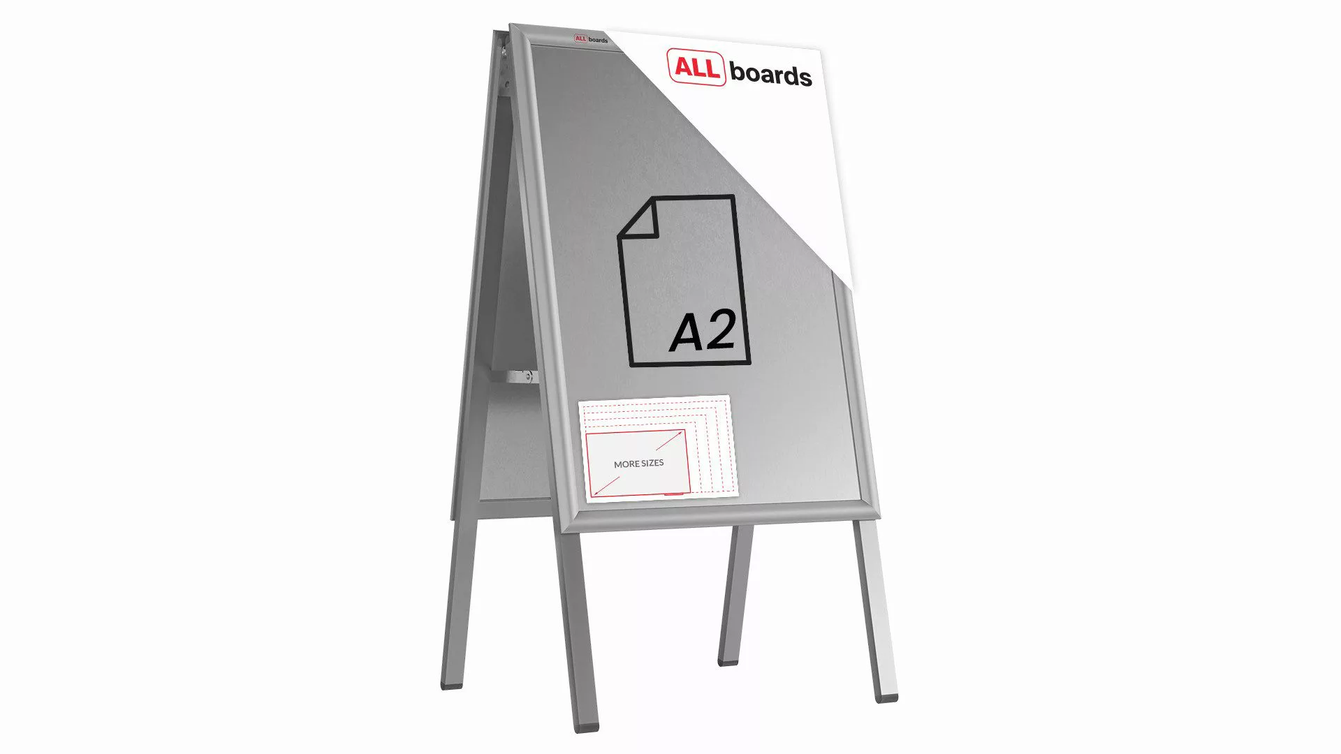 ALLboards Einzelrahmen ALLboards Doppelseitige Werbetafel Kundenstopper günstig online kaufen