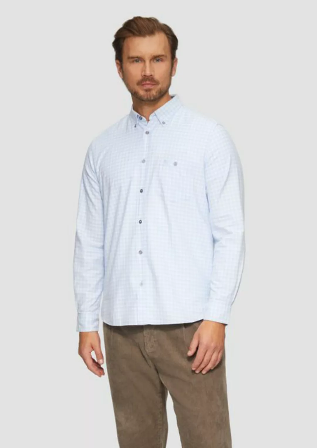 s.Oliver Langarmhemd Regular Fit: Kariertes Hemd mit Button-Down-Kragen Art günstig online kaufen