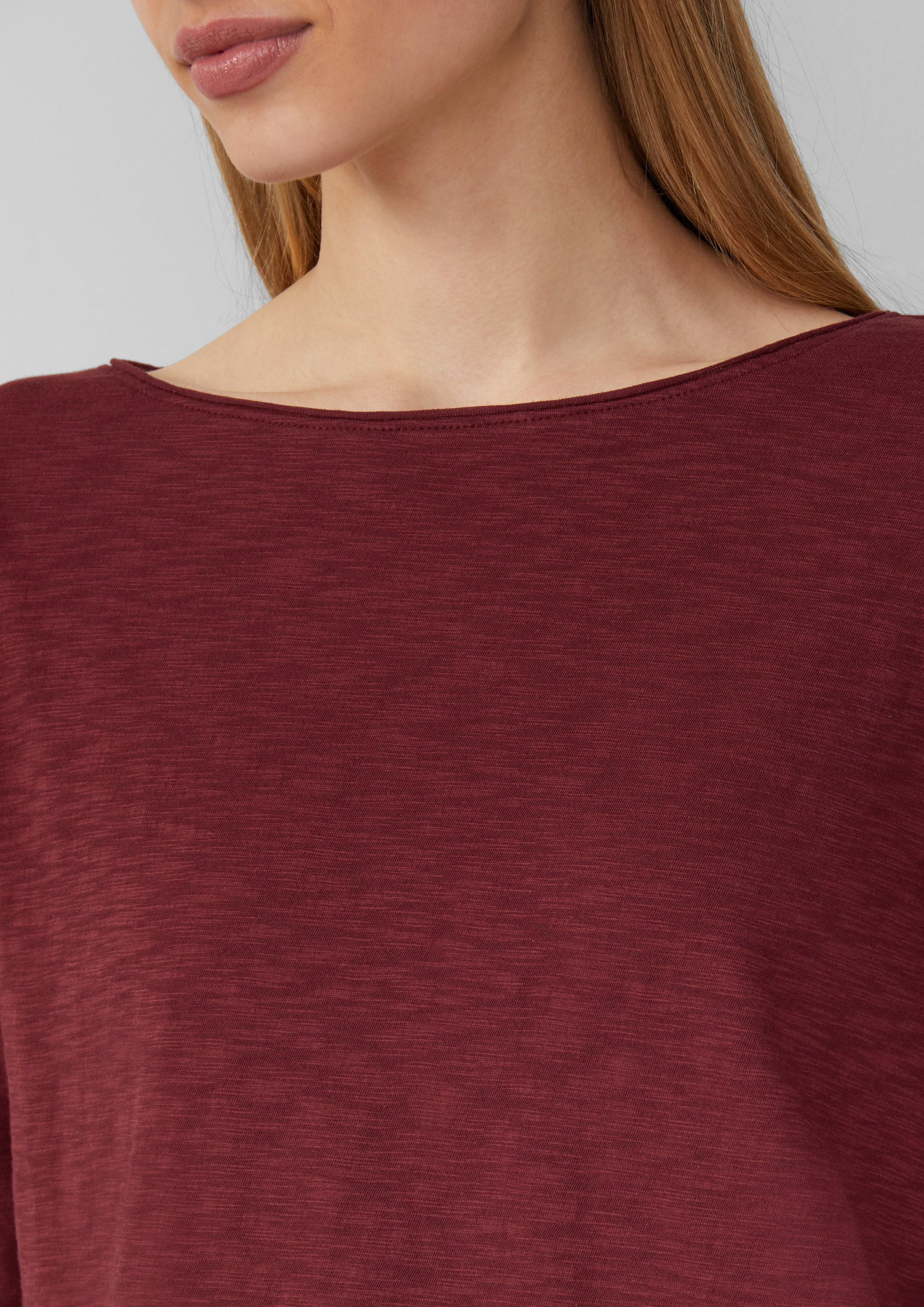 s.Oliver 3/4-Arm-Shirt Shirt mit Flammgarnstruktur und günstig online kaufen