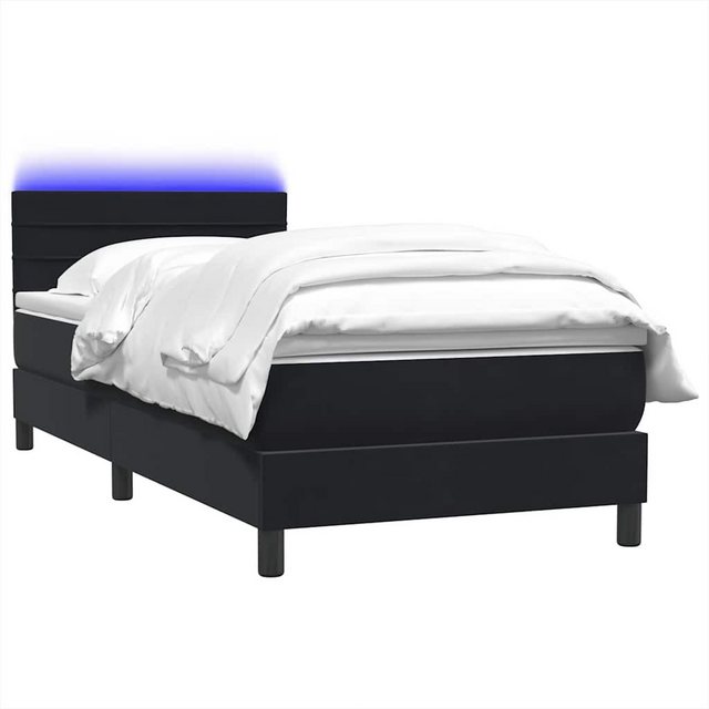 vidaXL Bett Boxspringbett mit Matratze Schwarz 80x210 cm Samt günstig online kaufen